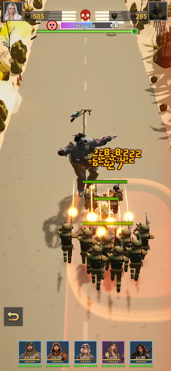 Squad under attack from a large infected
