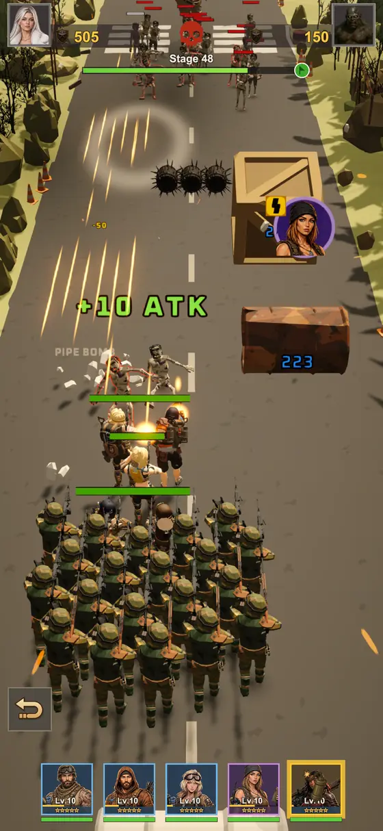 An attack boost gate on the road